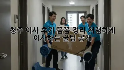 📦 청주 이사, 후기 꼼꼼 정리! 저렴하게 이사하는 꿀팁 공개! 🍯