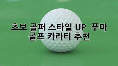 초보 골퍼 스타일 UP! 😎 푸마 골프 카라티 추천